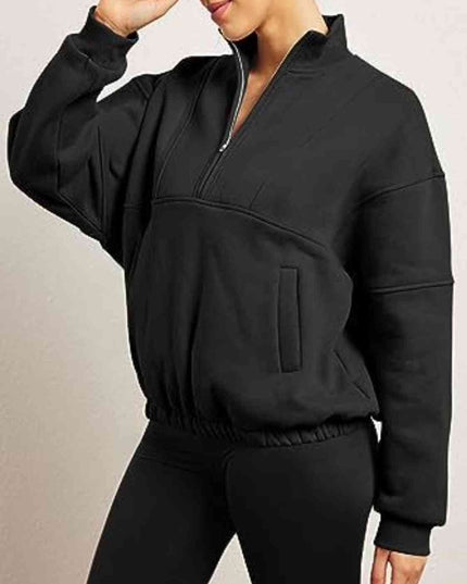 Half-Zip Long Sleeve Sweatshirt