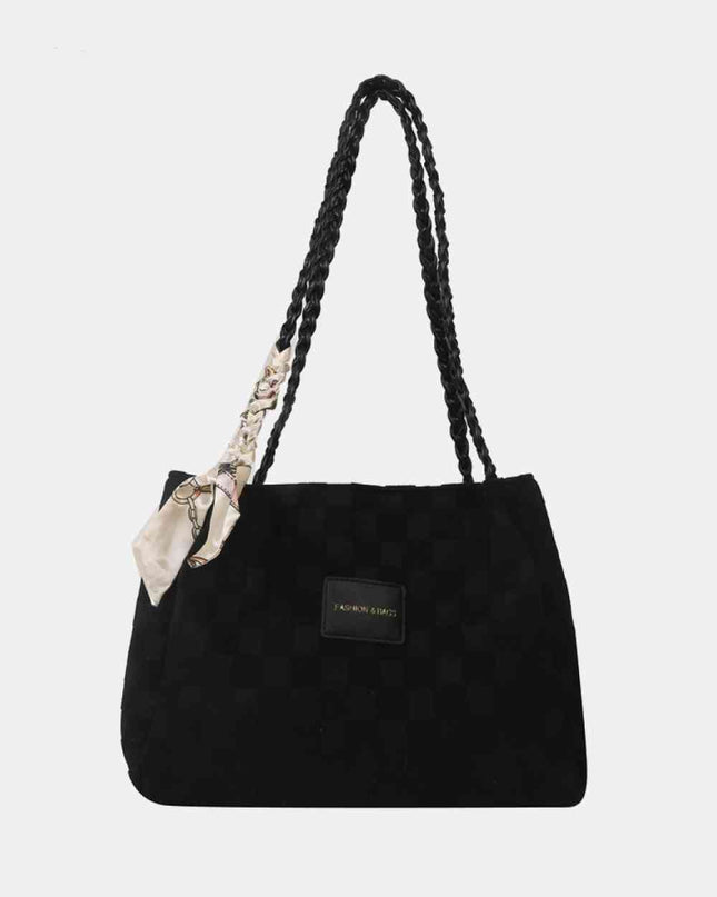 Braided Strap Polyester Tote Bag