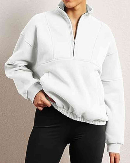 Half-Zip Long Sleeve Sweatshirt