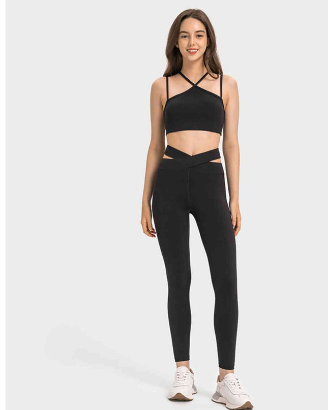 Crisscross Cutout Sports Leggings