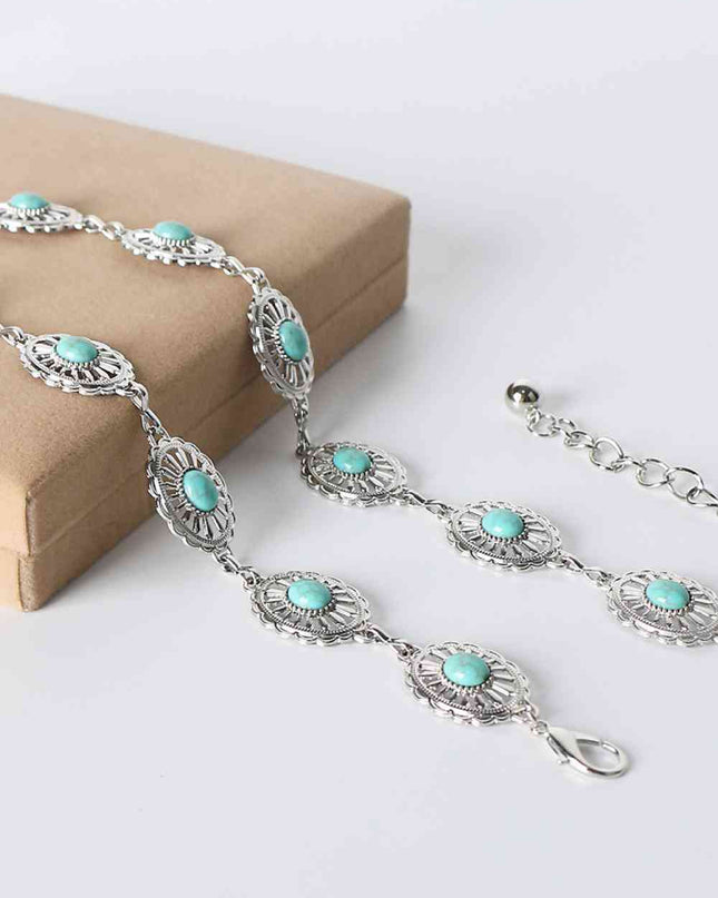 Contrast Lobster Clasp Alloy Chain Belt