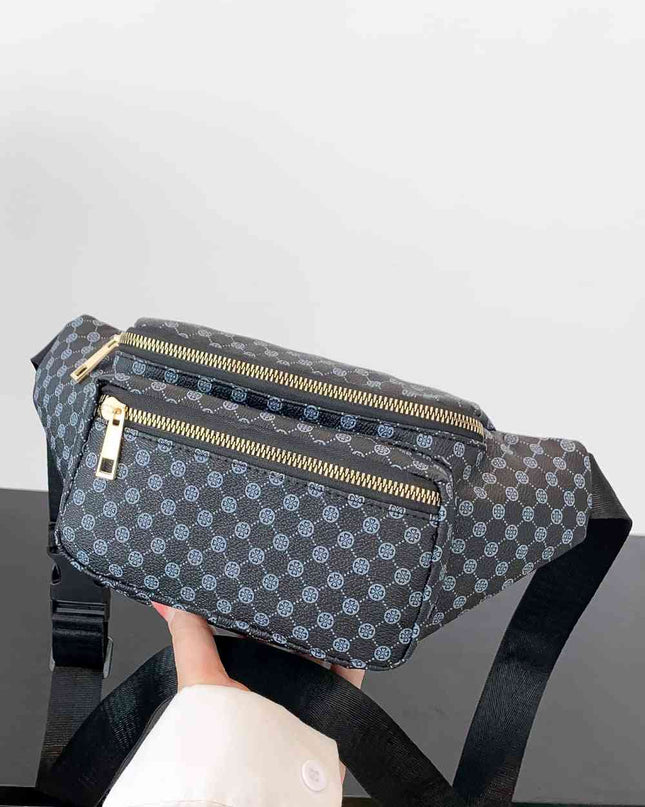Printed PU Leather Sling Bag