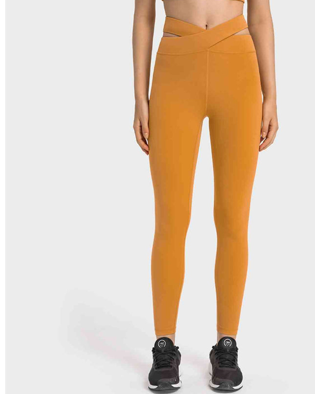Crisscross Cutout Sports Leggings