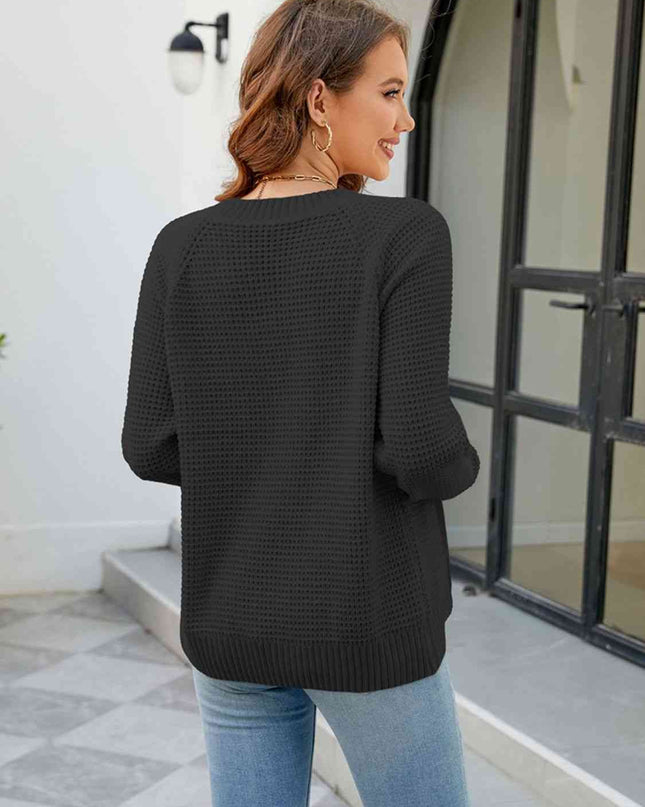 Zip-Up Round Neck Cardigan