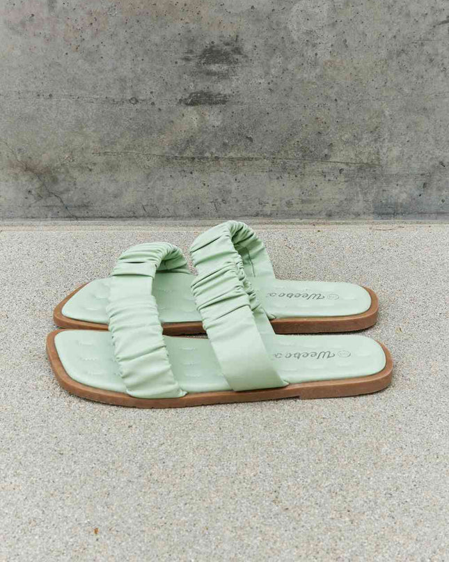 Weeboo Double Strap Scrunch Sandal in Gum Leaf