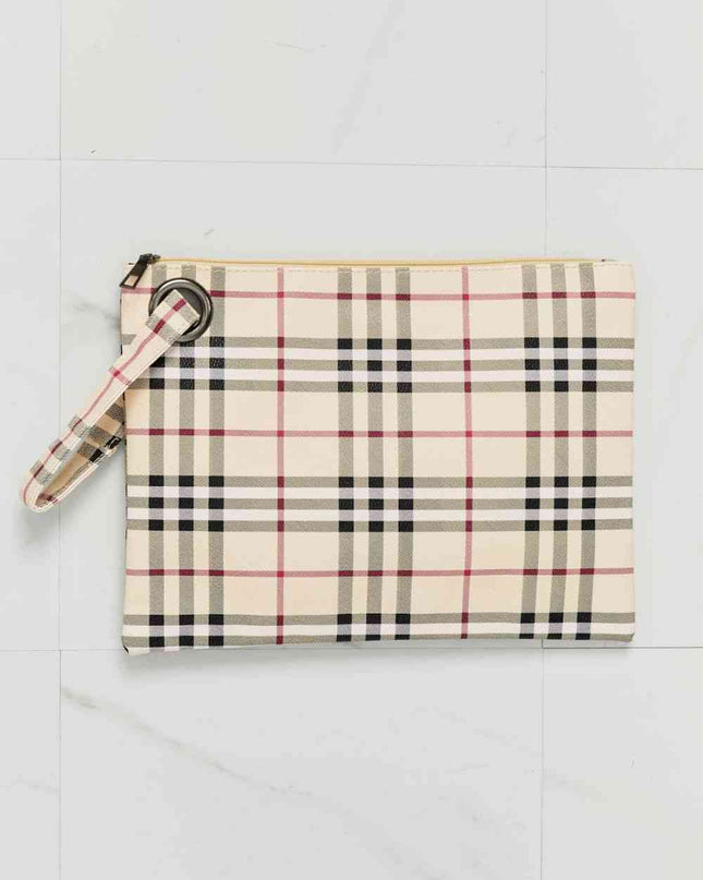 Carry Your Love Plaid Wristlet