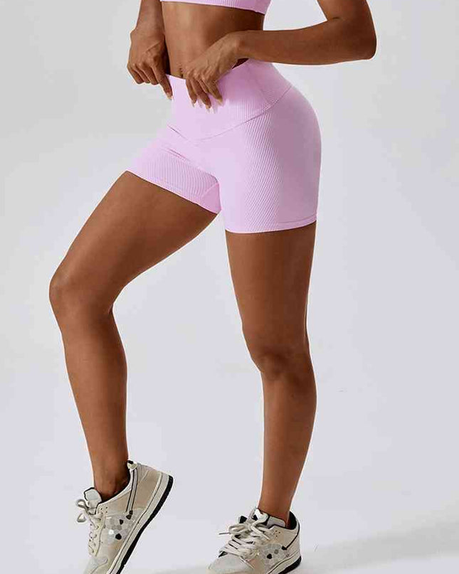 Wide Waistband Slim Fit Sports Shorts