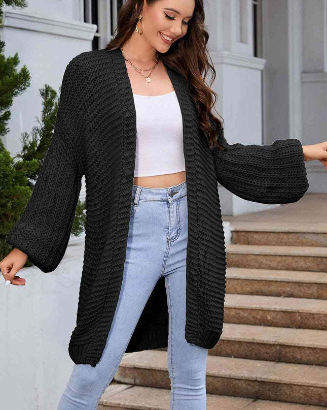 Open Front Longline Cardigan