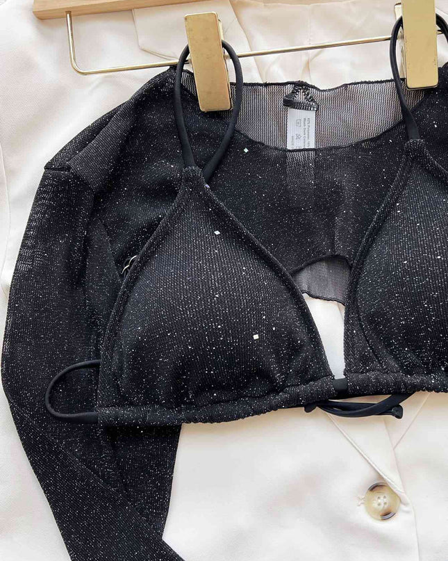Glitter Three-Piece Swim Set