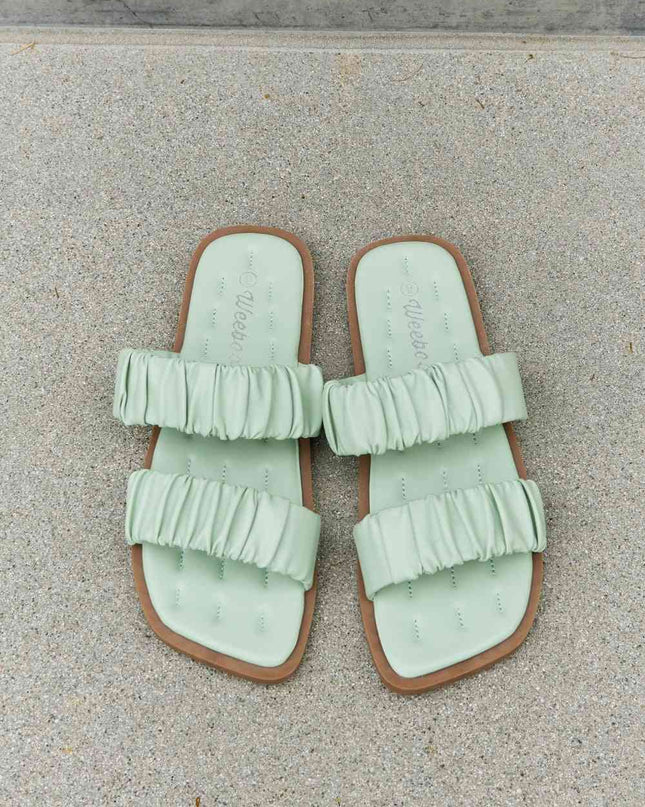Weeboo Double Strap Scrunch Sandal in Gum Leaf