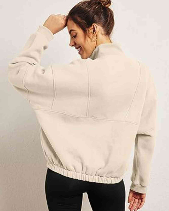 Half-Zip Long Sleeve Sweatshirt