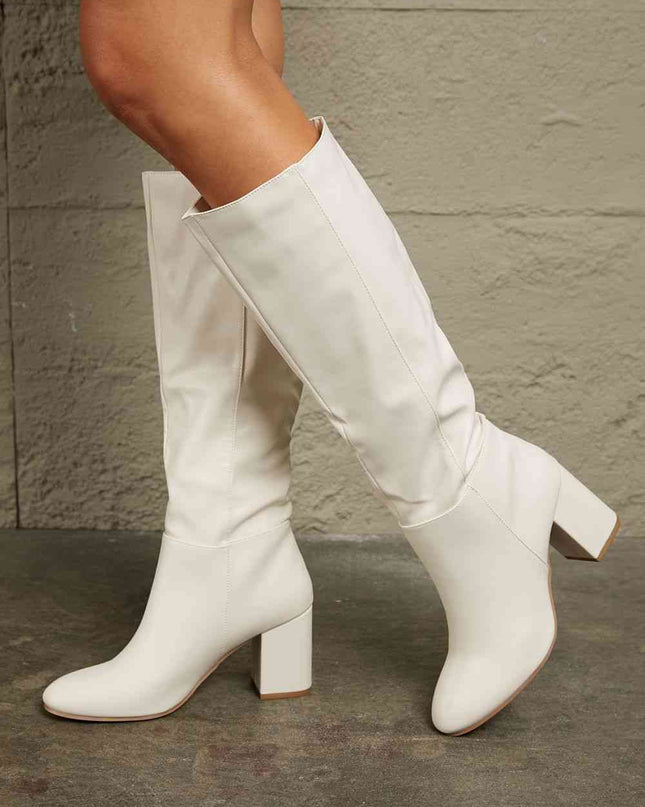 East Lion Corp Block Heel Knee High Boots
