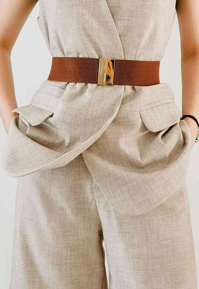Alloy Buckle Elastic Belt