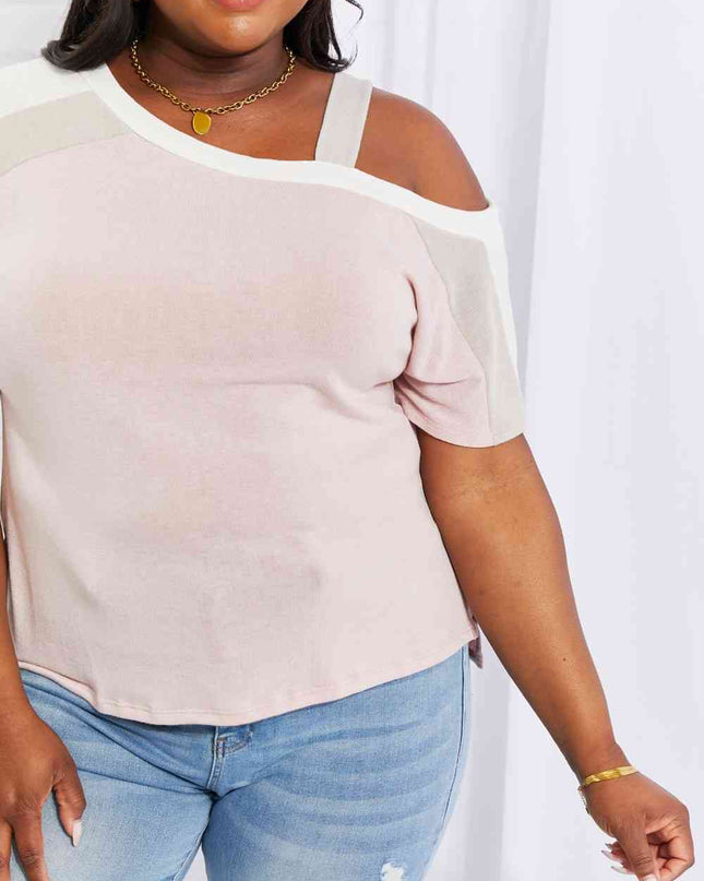 Andree by Unit Full Size Something Simple Cold Shoulder Tee