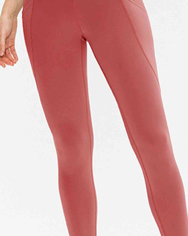 Slim Fit Long Active Leggings with Pockets