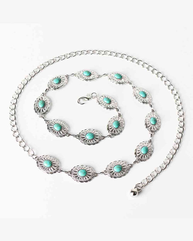 Contrast Lobster Clasp Alloy Chain Belt