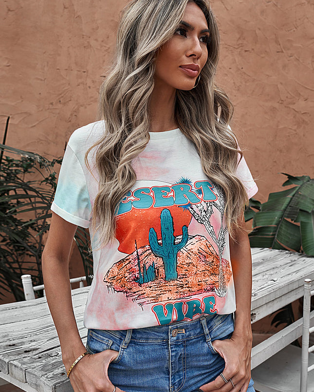 Tie-Dye Graphic Tee Shirt