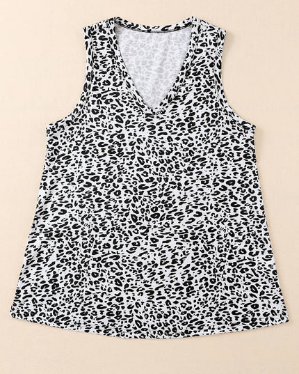 Animal Print V-Neck Tank