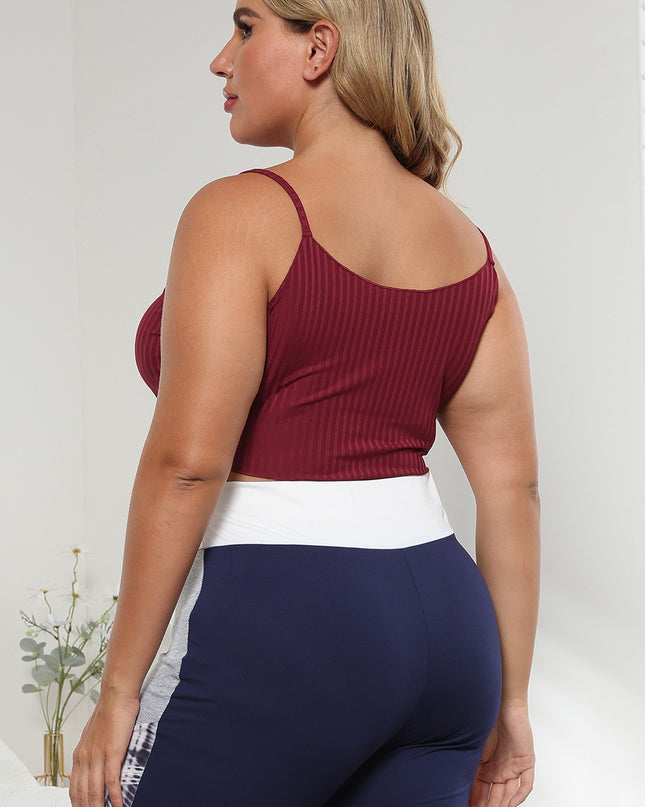 Plus Size Ribbed Spaghetti StrapTop