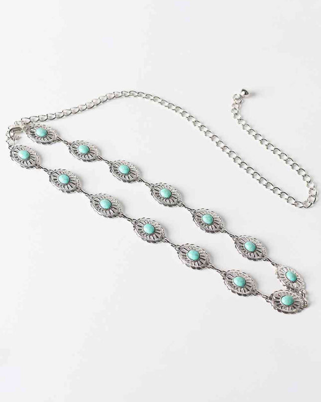 Contrast Lobster Clasp Alloy Chain Belt