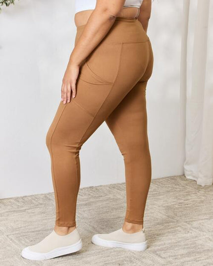Zenana Full Size Wide Waistband High Waist Leggings