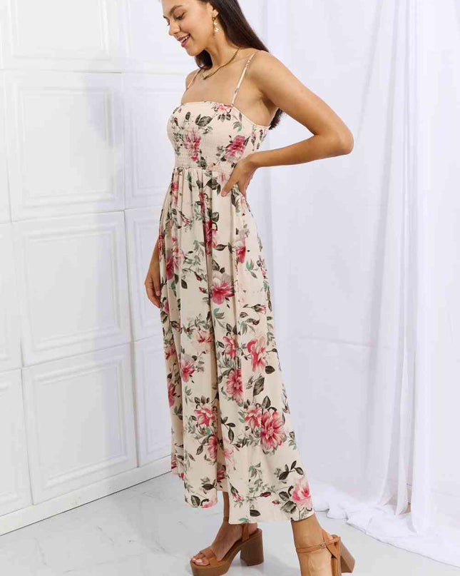 OneTheLand Hold Me Tight Sleeveless Floral Maxi Dress in Pink
