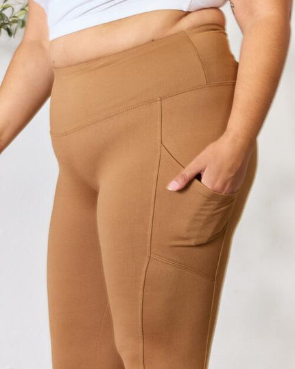 Zenana Full Size Wide Waistband High Waist Leggings
