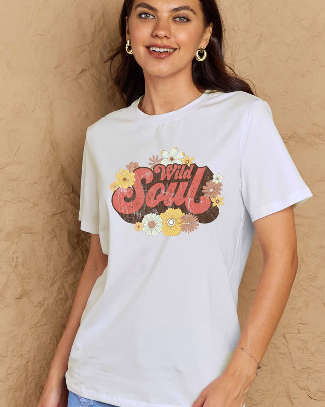 Simply Love Full Size WILD SOUL Graphic Cotton T-Shirt