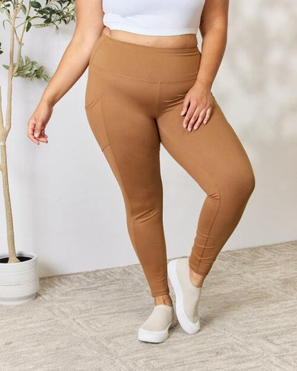Zenana Full Size Wide Waistband High Waist Leggings
