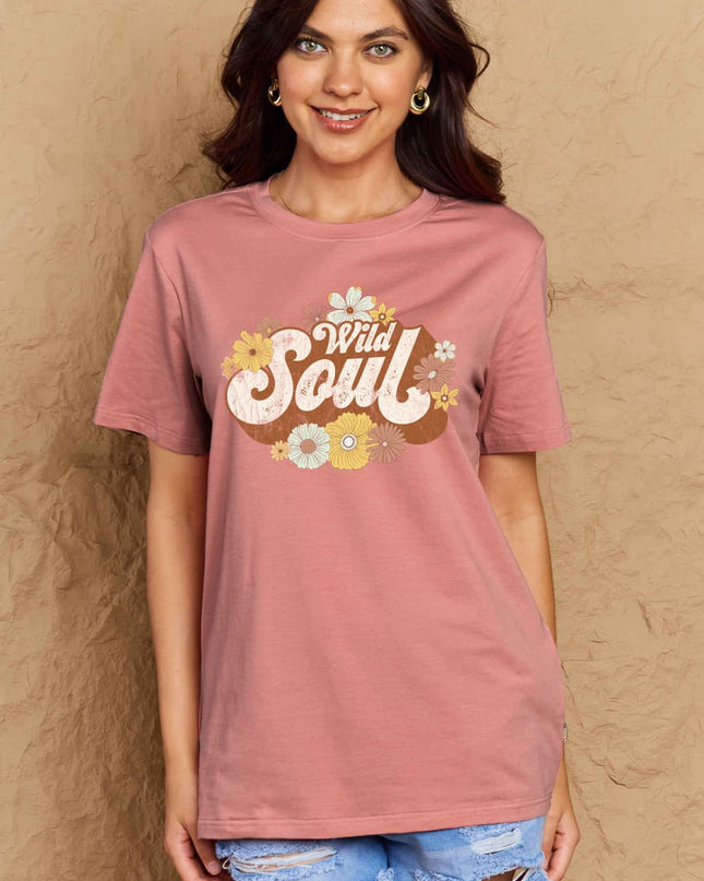 Simply Love Full Size WILD SOUL Graphic Cotton T-Shirt