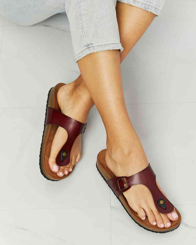 MMShoes Drift Away T-Strap Flip-Flop in Brown