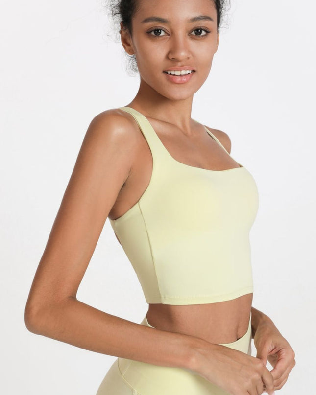Crisscross Open Back Cropped Sports Cami