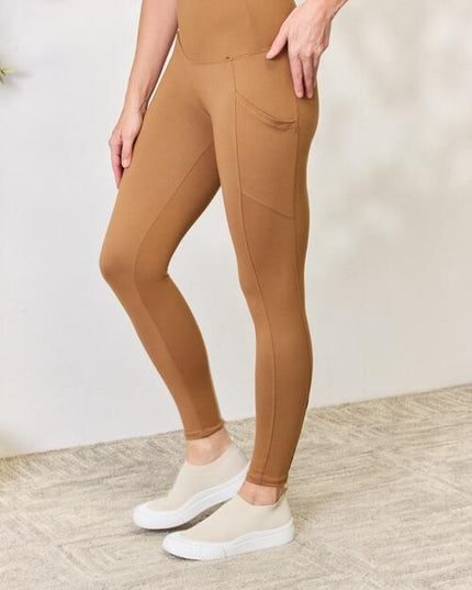 Zenana Full Size Wide Waistband High Waist Leggings