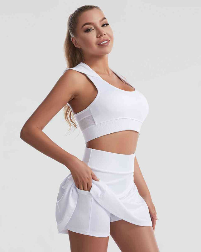 Wide Waistband Sports Skort