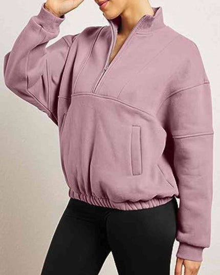 Half-Zip Long Sleeve Sweatshirt