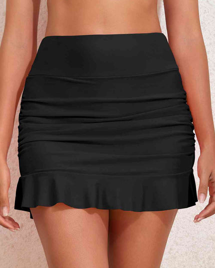 Ruffle Hem Swim Skort