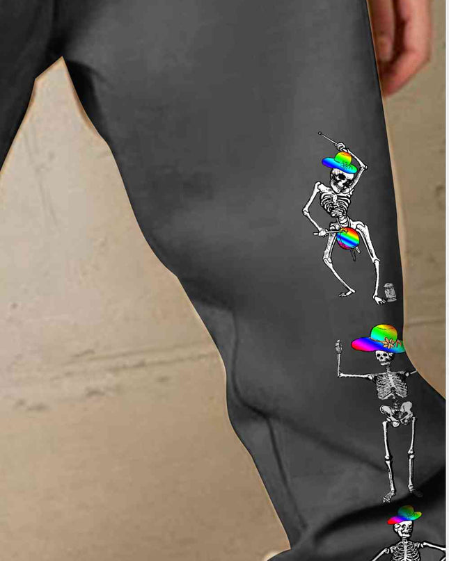 Simply Love Full Size SKELETON Graphic Sweatpants