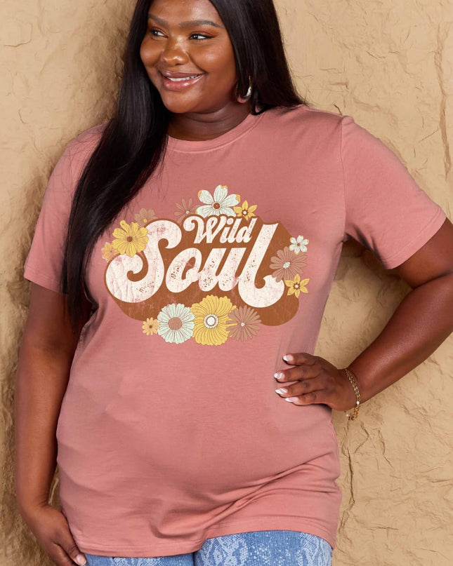 Simply Love Full Size WILD SOUL Graphic Cotton T-Shirt