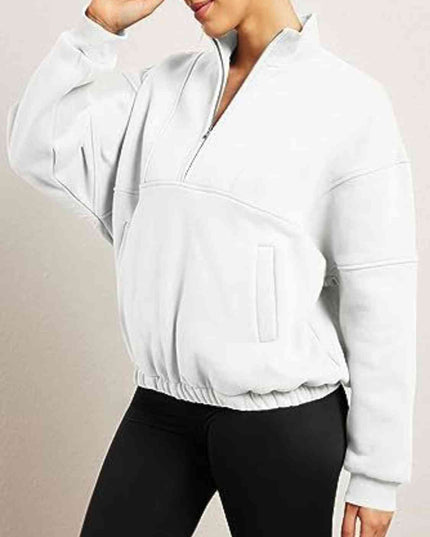Half-Zip Long Sleeve Sweatshirt