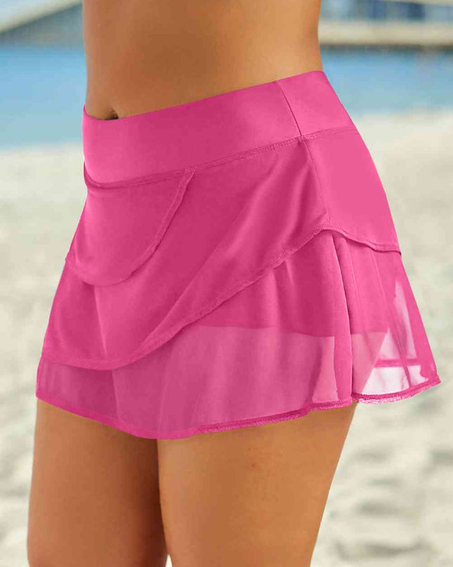 Full Size Layered Swim Skirt