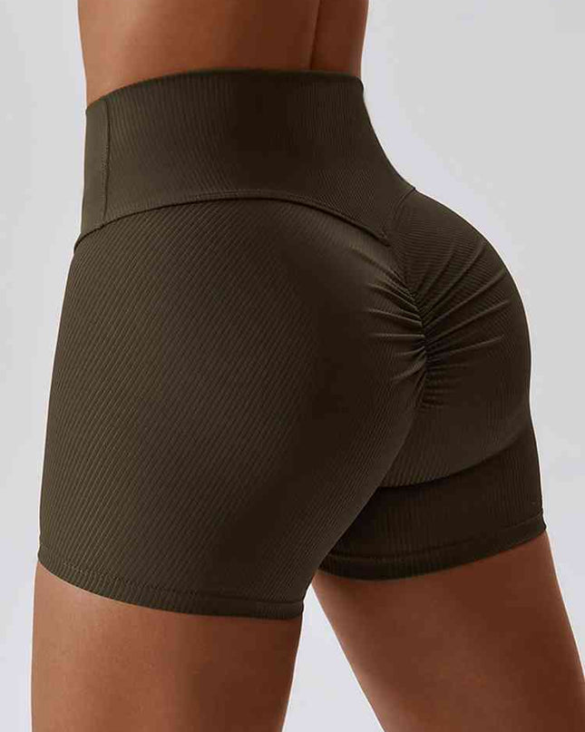 Wide Waistband Slim Fit Sports Shorts