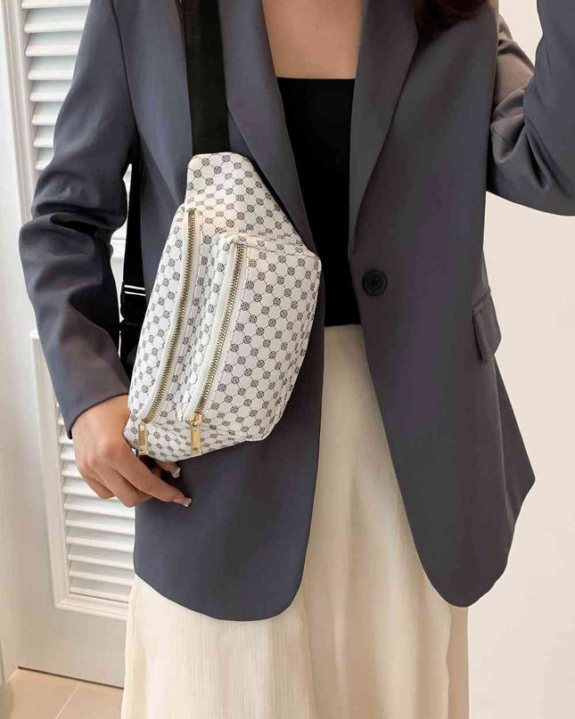 Printed PU Leather Sling Bag