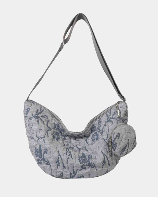 Textured Polyester Shoulder Bag