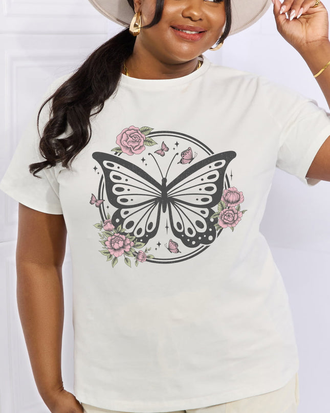 Simply Love Simply Love Full Size Butterfly Graphic Cotton Tee