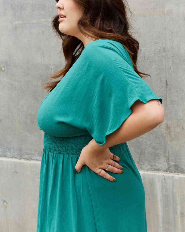 ODDI Full Size Woven Wrap Maxi Dress