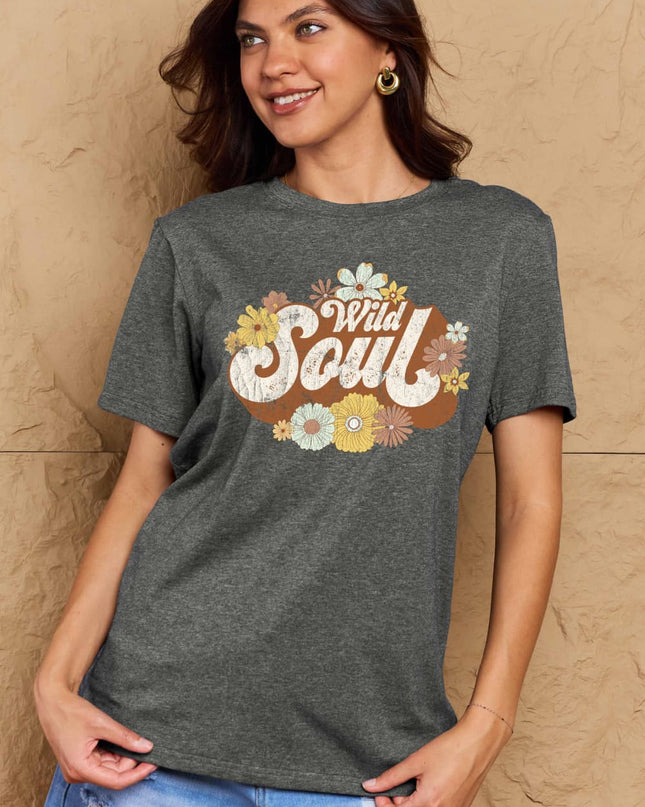 Simply Love Full Size WILD SOUL Graphic Cotton T-Shirt