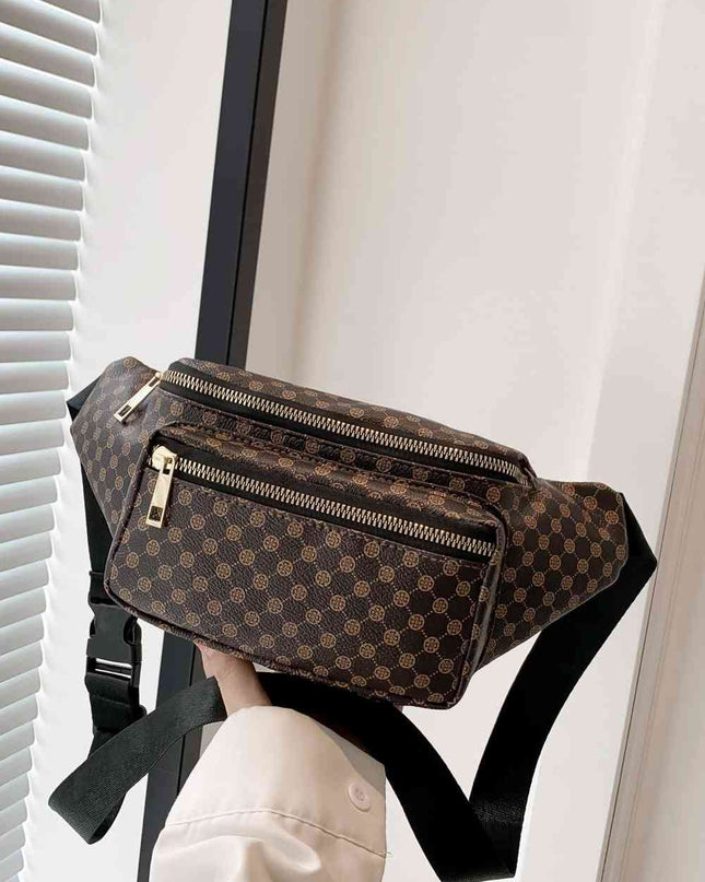Printed PU Leather Sling Bag