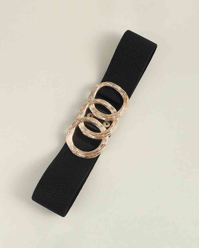 Zinc Alloy Buckle Elastic Wide Belt