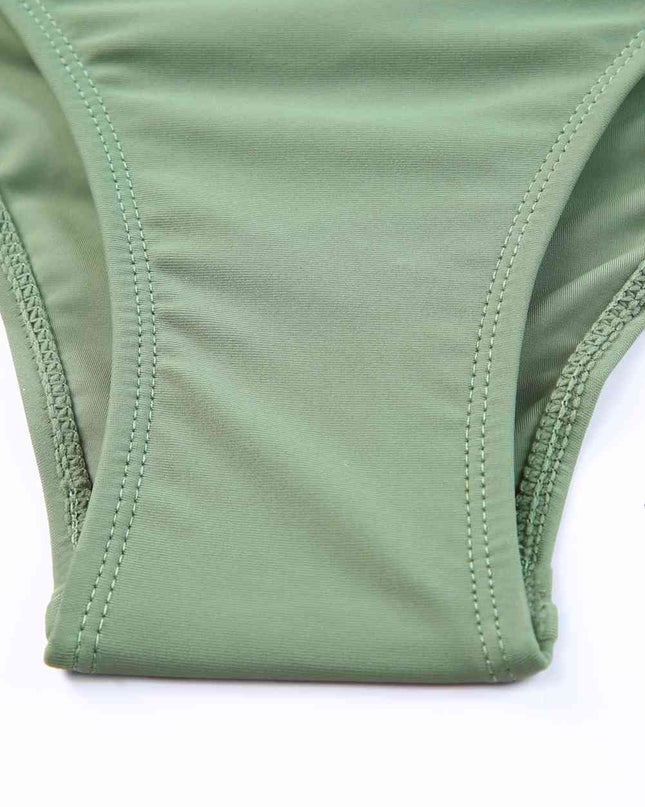 Tie Back Sleeveless Swim Dress and Bottoms Set