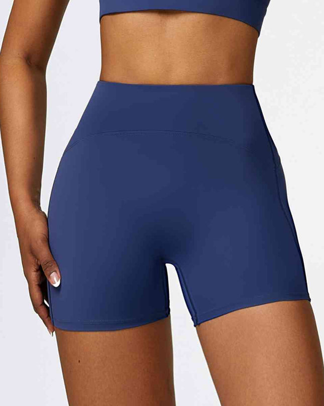 Wide Waistband Slim Fit Sports Shorts